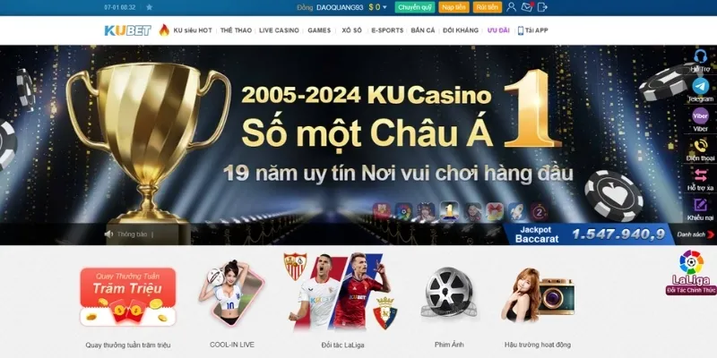Nhà cái Kubet là địa chỉ cá cược trực tuyến lâu năm của người Việt
